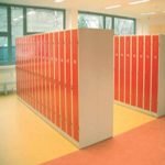 Metal and wood lockers